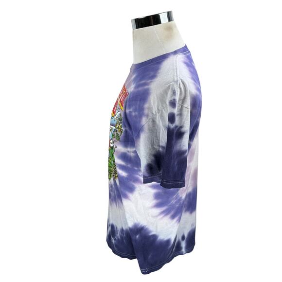 Grateful Dead T-Shirt Men's Large Purple Tie Dye Retro Dancing Bear Band Tee - Picture 3 of 8